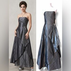 NWT Scott McClintock Gunmetal Gown 90s Vintage Deadstock Y2K Indie Sleaze Prom